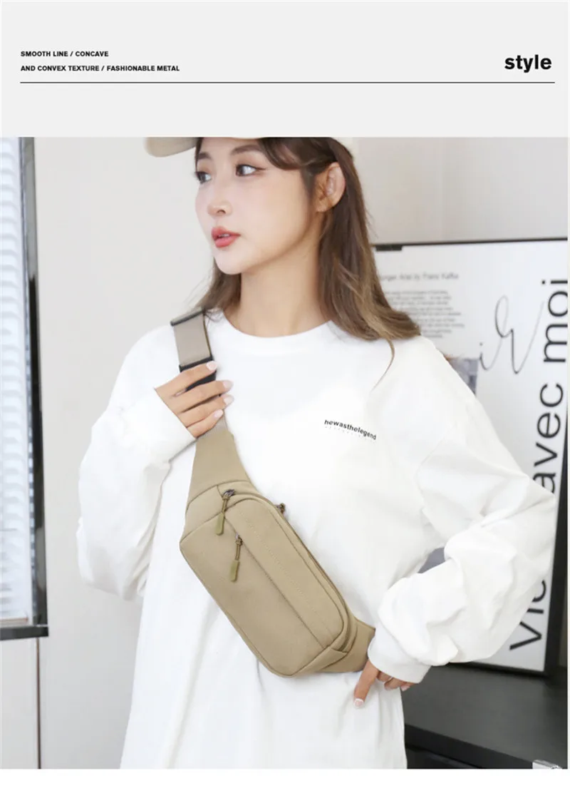 Unisex Men Waist Bag Pack Purse Casual Large Phone Belt Bag Pouch Women's Canvas Travel Phone Bag Fanny Banana Bag Hip 3 Pockets