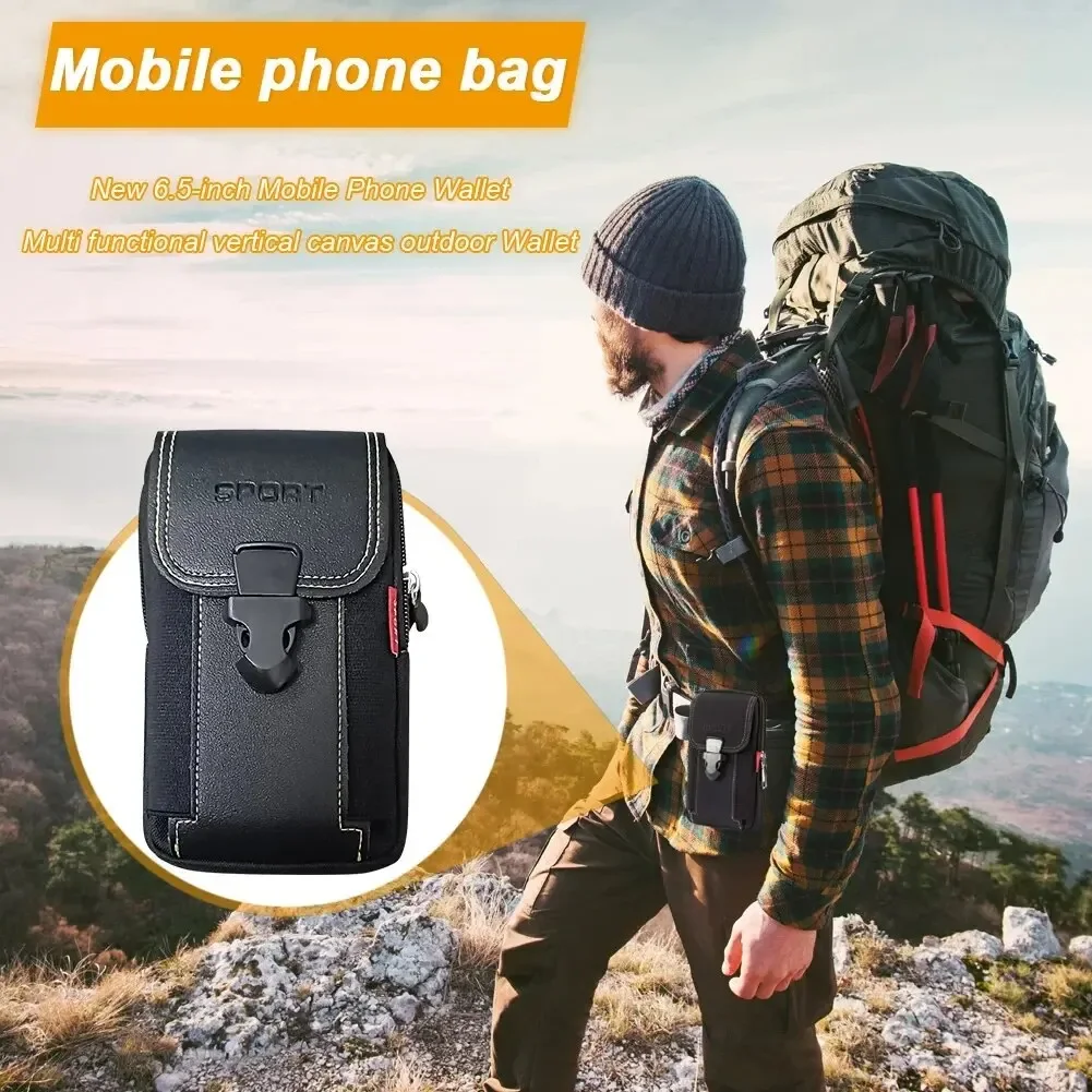 Unisex Belt Pouch Phone Pouch Phone Holster Pouch Mobile Belt Pouch Small Tactical Belt Backpack Card Holder