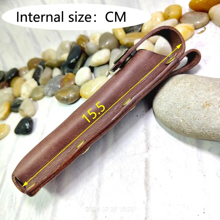Portable Outdoor EDC Tactical Pencil Sheath Case Insulin Injection Pen Bag Waist Bag Leather Belt Pack Hand-made Customized MF