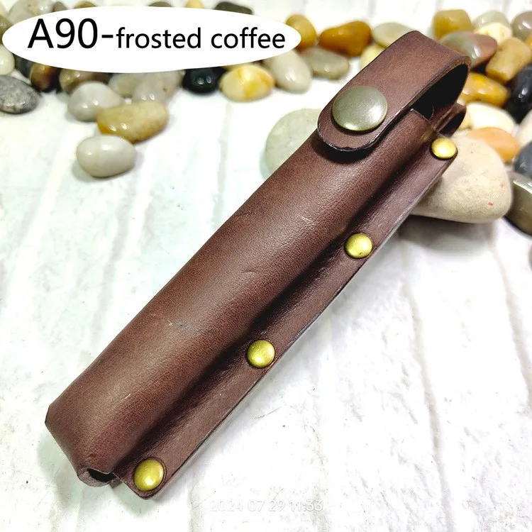 Portable Outdoor EDC Tactical Pencil Sheath Case Insulin Injection Pen Bag Waist Bag Leather Belt Pack Hand-made Customized MF