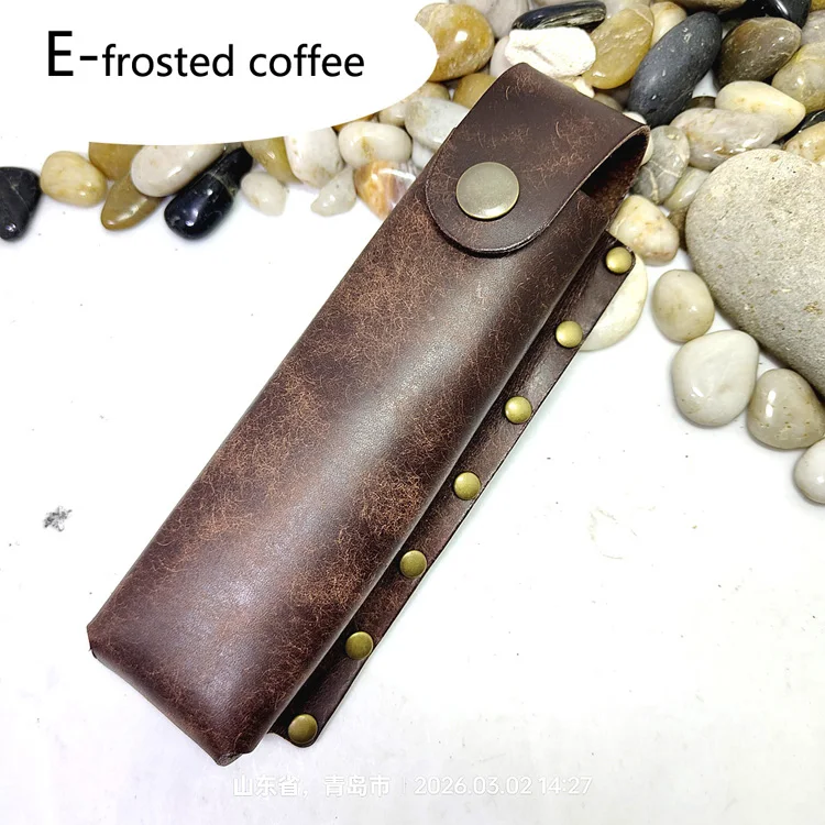 Portable Outdoor EDC Tactical Pencil Sheath Case Insulin Injection Pen Bag Waist Bag Leather Belt Pack Hand-made Customized MF