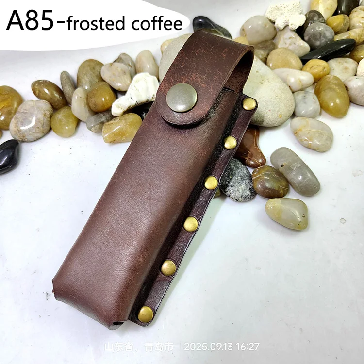 Portable Outdoor EDC Tactical Pencil Sheath Case Insulin Injection Pen Bag Waist Bag Leather Belt Pack Hand-made Customized MF