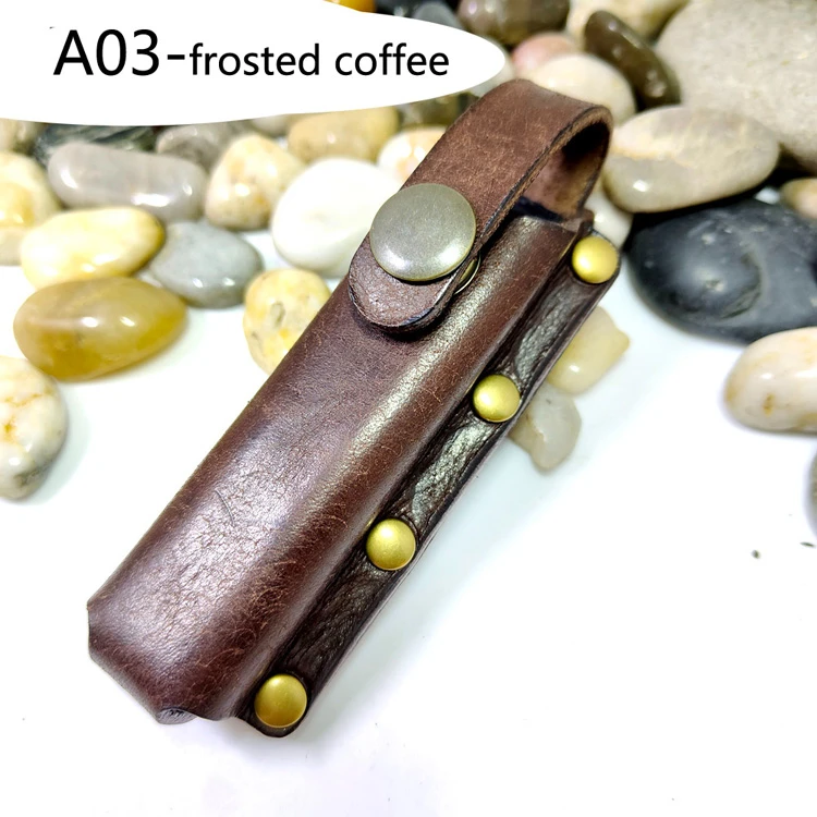 Portable Outdoor EDC Tactical Pencil Sheath Case Insulin Injection Pen Bag Waist Bag Leather Belt Pack Hand-made Customized MF