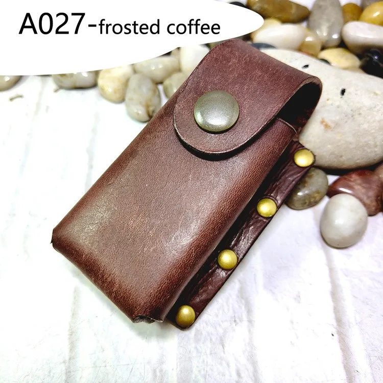 Portable Outdoor EDC Tactical Pencil Sheath Case Insulin Injection Pen Bag Waist Bag Leather Belt Pack Hand-made Customized MF