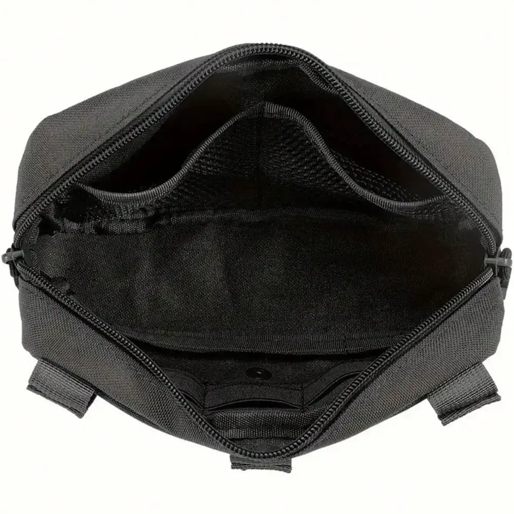 Outdoor Nylon Portable Men's Waist Bag, EDC Hunting Toolkit, Molle Pouch with Metal Hooks, Camouflage Waist Pack Coin Purse