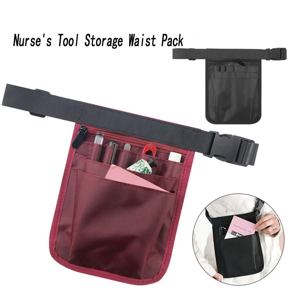 Nurse Waist Bag Multifunctional Tool Storage Waist Bag Barber Tool Makeup Brush Storage Bag Large Capacity Adjustable Waist Belt