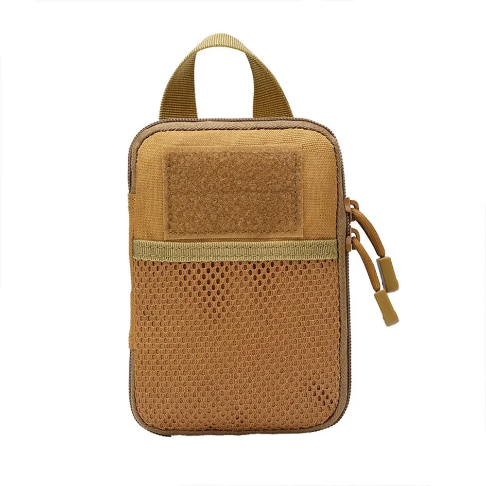 Tactical MOLLE Storage Waist Bag EDC Portable Partition Layer Design Coin Purse Key Storage Bag, Outdoor Sports Phone Waist Bag