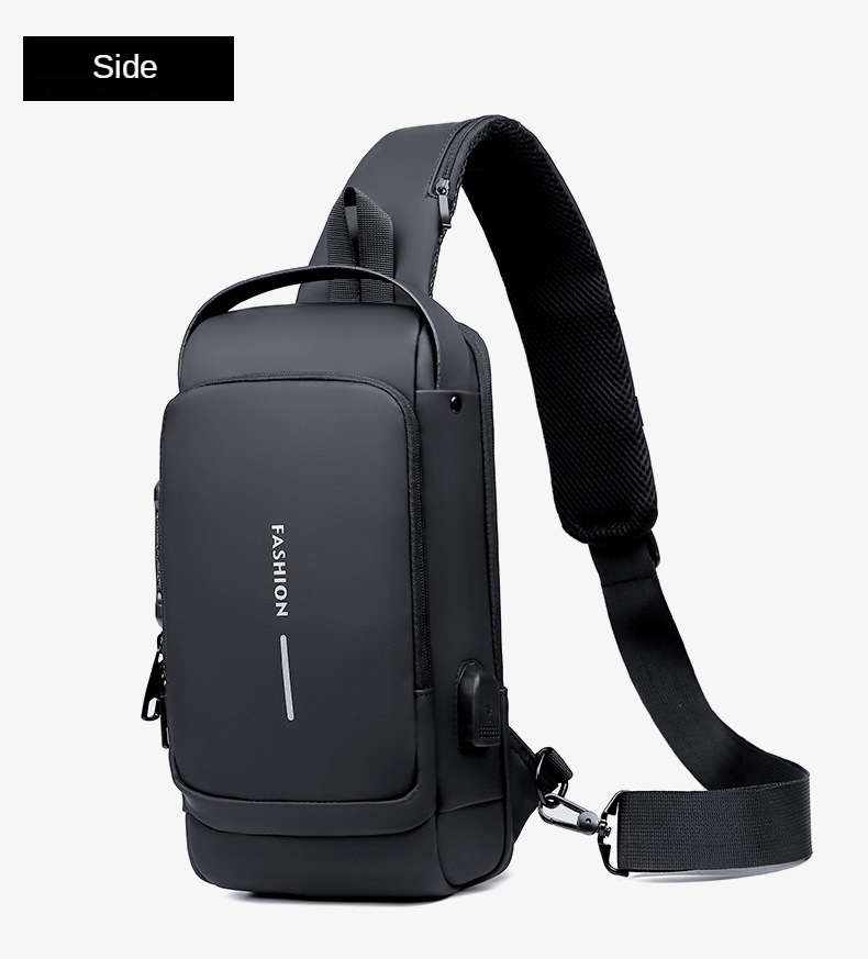 New Brand Designer Men Crossbody Bag PU Leather Classic Anti-Theft Shoulder Bag Chest Bag Multifunctional for Men