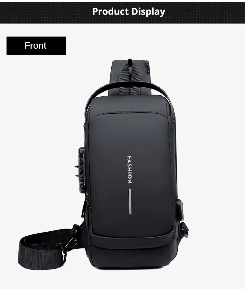 New Brand Designer Men Crossbody Bag PU Leather Classic Anti-Theft Shoulder Bag Chest Bag Multifunctional for Men