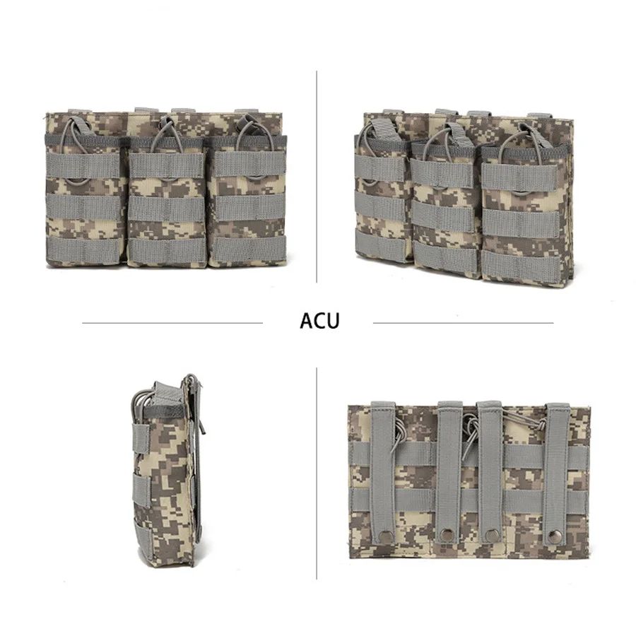Training triple item bag, field vest, Molle accessory bag, miscellaneous bag, AK M4 storage bag, walkie talkie bag