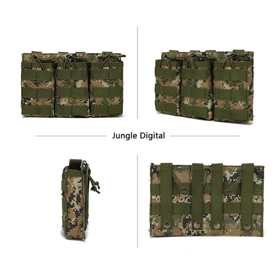 Training triple item bag, field vest, Molle accessory bag, miscellaneous bag, AK M4 storage bag, walkie talkie bag