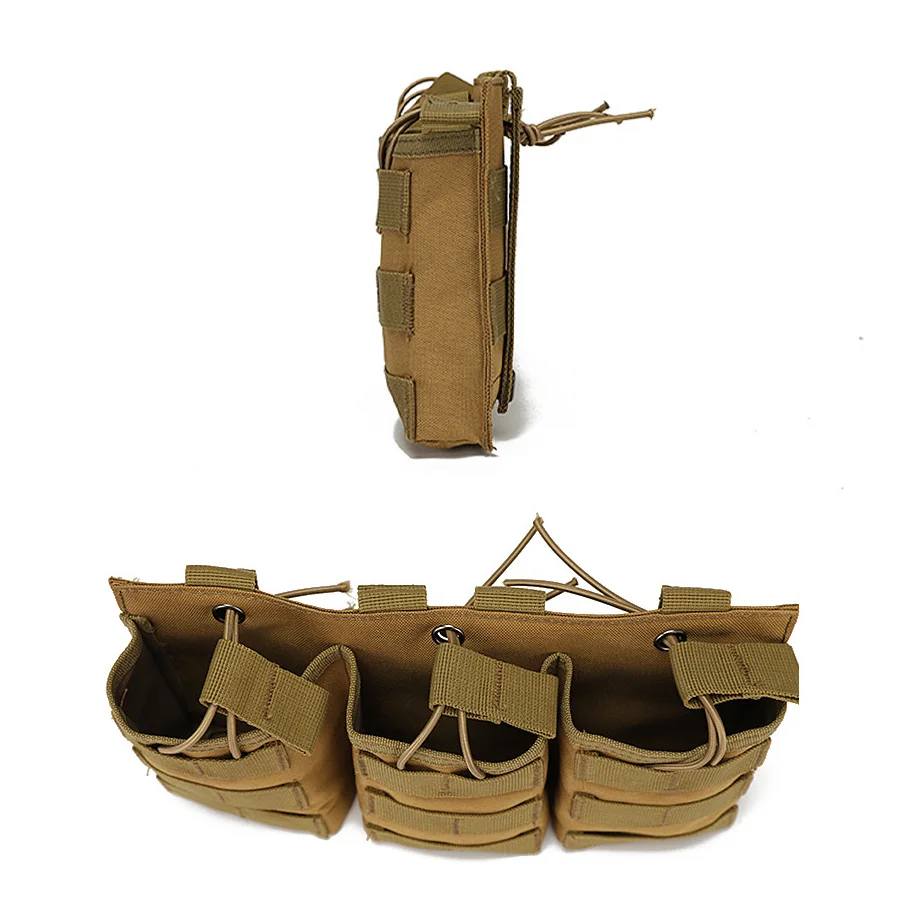 Training triple item bag, field vest, Molle accessory bag, miscellaneous bag, AK M4 storage bag, walkie talkie bag