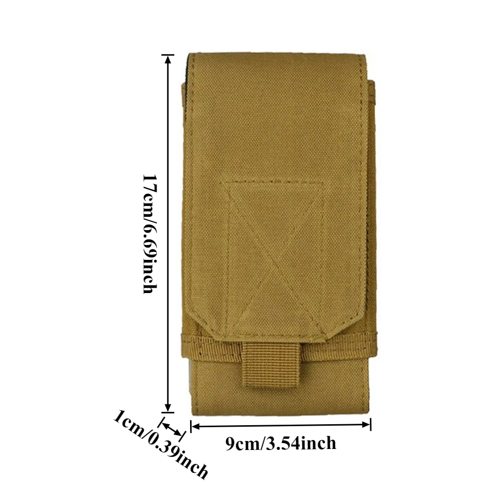 1Pc Outdoor Molle System Tactical Camouflage Mini Nylon Waist Pack 6in Phone Holder Sport Waist Bag Outdoor Sports Phone Bag