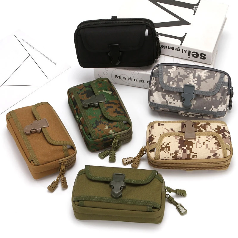 1PCS Waterproof Nylon 6.5inch Tactical Molle Pouch Belt Waist Bag Military Pocket Outdoor Phone Pouch