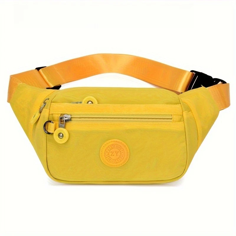 Lightweight Fanny Pack Crossbody Sling Bag, Multi Zipper Pockets Adjustable Wide Strap Waist Purse, Chest Bag for Women Running