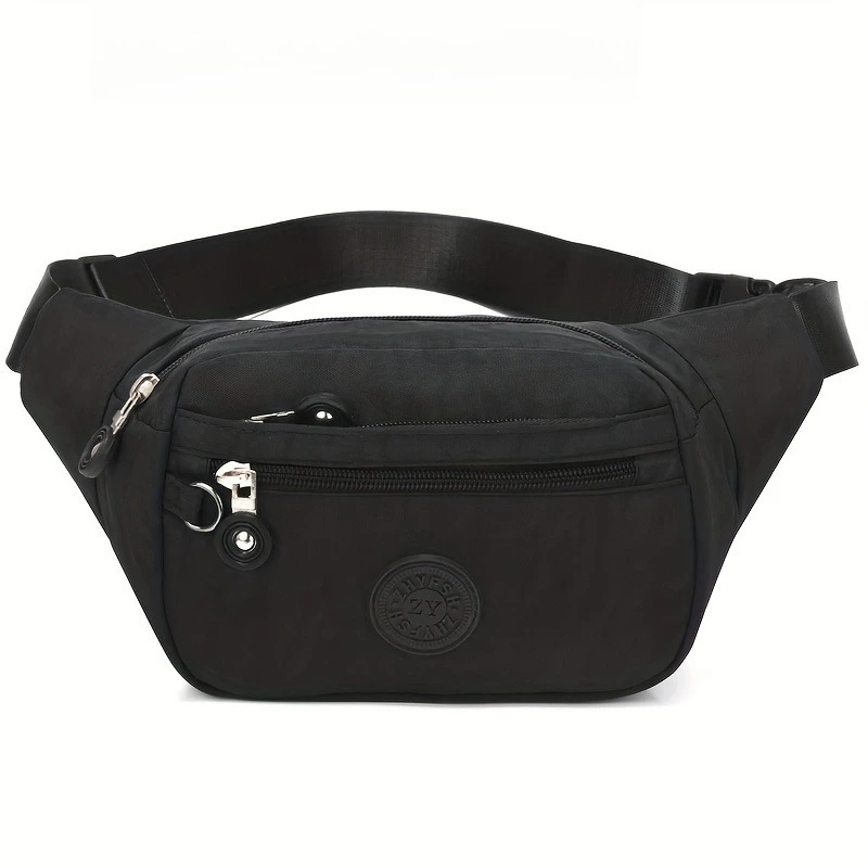 Lightweight Fanny Pack Crossbody Sling Bag, Multi Zipper Pockets Adjustable Wide Strap Waist Purse, Chest Bag for Women Running