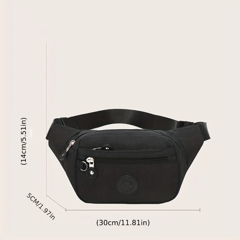 Lightweight Fanny Pack Crossbody Sling Bag, Multi Zipper Pockets Adjustable Wide Strap Waist Purse, Chest Bag for Women Running