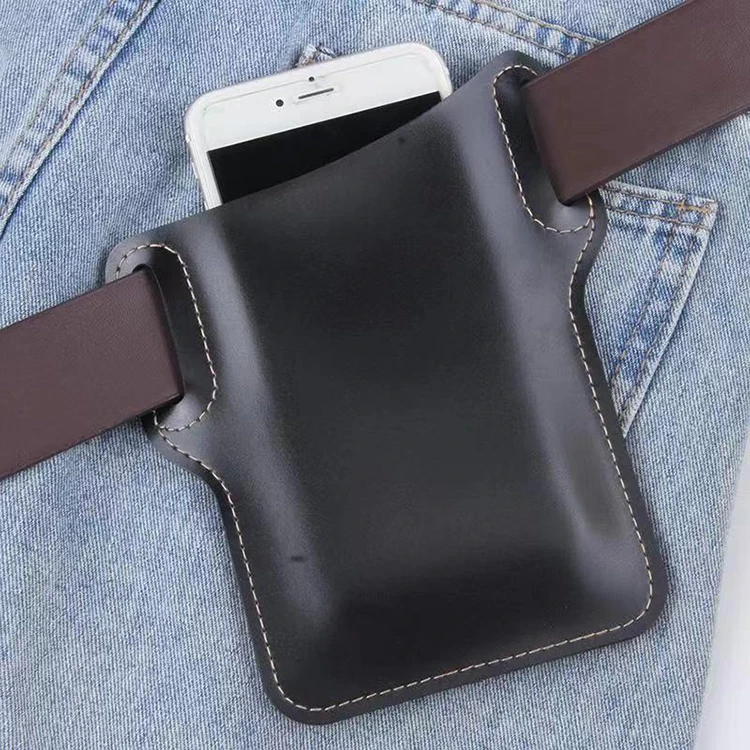 Men's Lightweight Portable Belt Clip Phone Bag Retro Storage Waist Bag Multifunctional Phone Holder Wallet Outdoor Travel Hiking