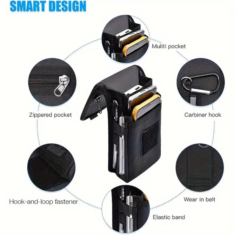 Mobile Phone Bag Casual Waist Bag Pen Insertion Bag Flip Top Mobile Phone Waist Hanging Bag Waist Bag Mobile PhoneGood Quality