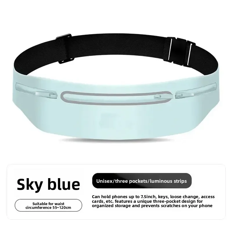 Running Sports Fanny Pack Outdoor Sports Lightweight Waterproof Invisible Anti-Theft equipment Men's and Women's Multi-Function