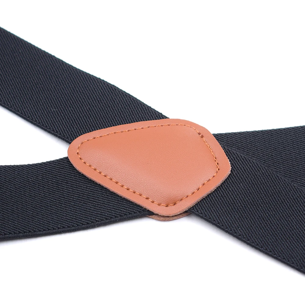 Men's Suspenders 3.5cm X-back 4 Swivel Metal Clip Hooks Adjustable Elastic Trouser Braces Fashion Gifts for Men Dad Husband