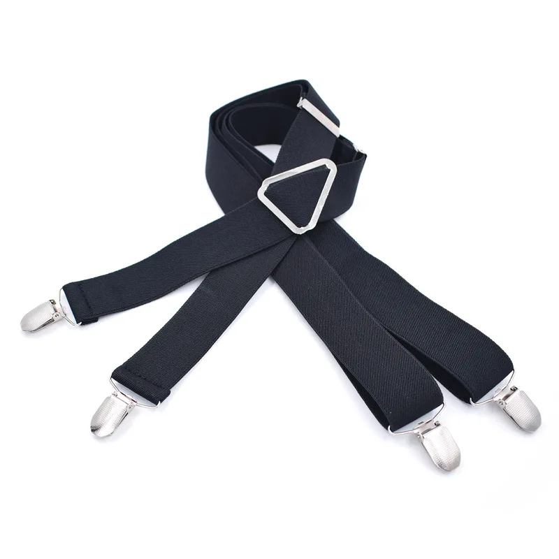 Suspenders Men 4 Clip 3.5cm Width Braces Adjustable Elastic X Back Pants Women Suspender Adult Man Braces Wedding Accessories