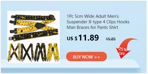 Deepeel 5cm Widen Adult Men's Suspender X-type 4 Clips Elastic Braces Adjustable Straps Suspenders for Pants Shirt Man Jockstrap