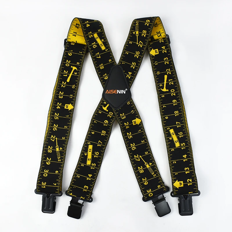 Deepeel 5cm Widen Adult Men's Suspender X-type 4 Clips Elastic Braces Adjustable Straps Suspenders for Pants Shirt Man Jockstrap
