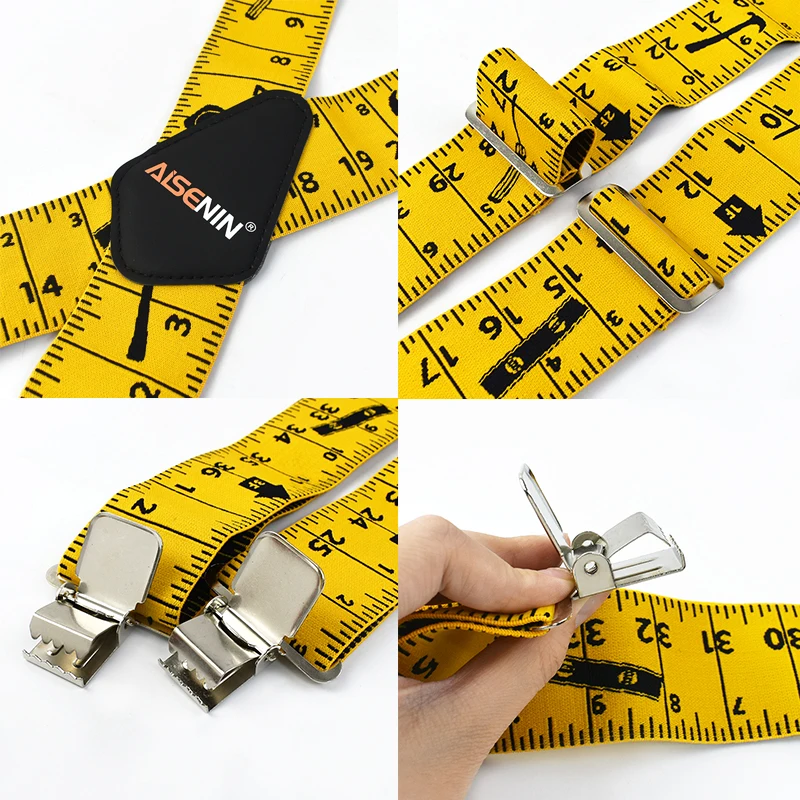 Deepeel 5cm Widen Adult Men's Suspender X-type 4 Clips Elastic Braces Adjustable Straps Suspenders for Pants Shirt Man Jockstrap