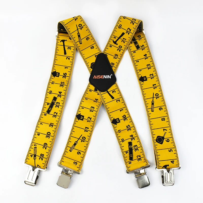 Deepeel 5cm Widen Adult Men's Suspender X-type 4 Clips Elastic Braces Adjustable Straps Suspenders for Pants Shirt Man Jockstrap
