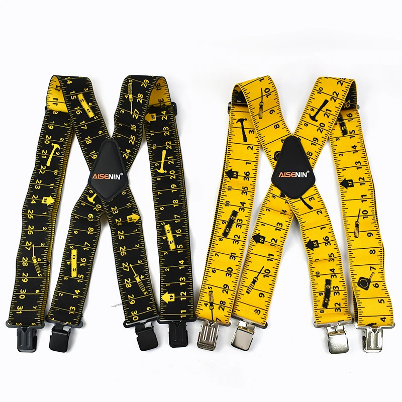 Deepeel 5cm Widen Adult Men's Suspender X-type 4 Clips Elastic Braces Adjustable Straps Suspenders for Pants Shirt Man Jockstrap