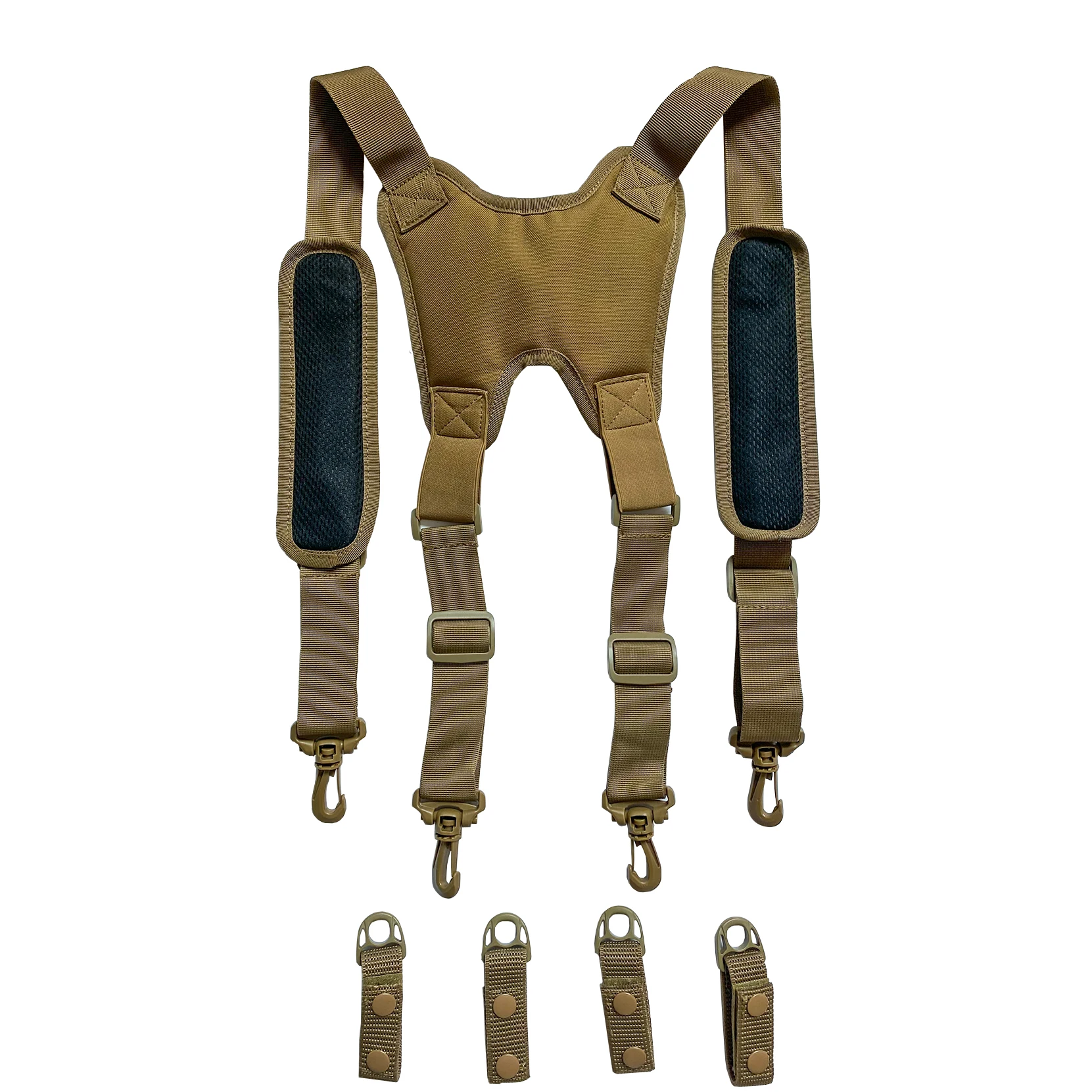 MeloTough Tactical Harness Tactical Suspenders 1.5 inch Police Suspenders for Duty Belt Suspender Adjuster Braces For Man