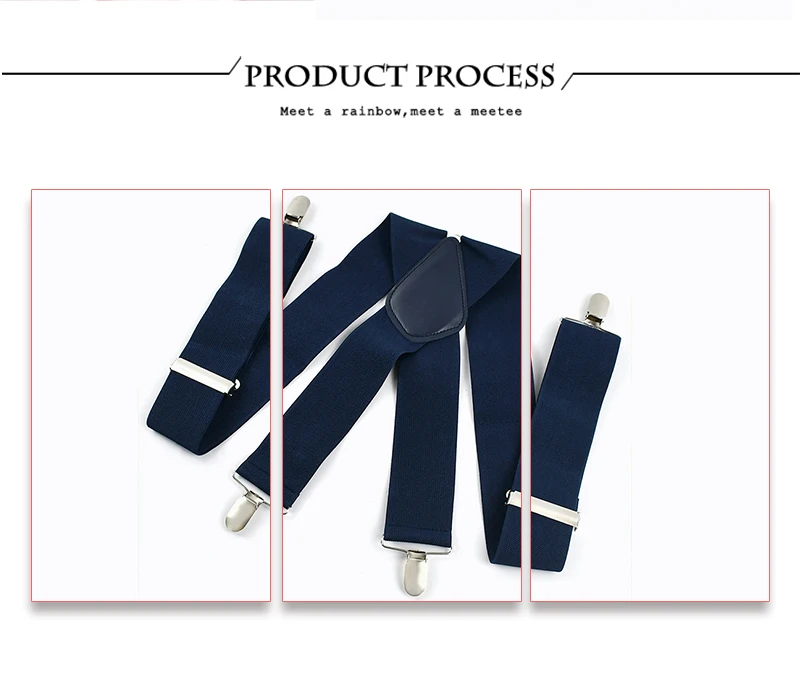 1Pc 5cm Wide Adult Men's Suspender X-Type 4 Clips Adjust Strap Elastic Braces Men Harness Man Suspenders Accessories for Pants