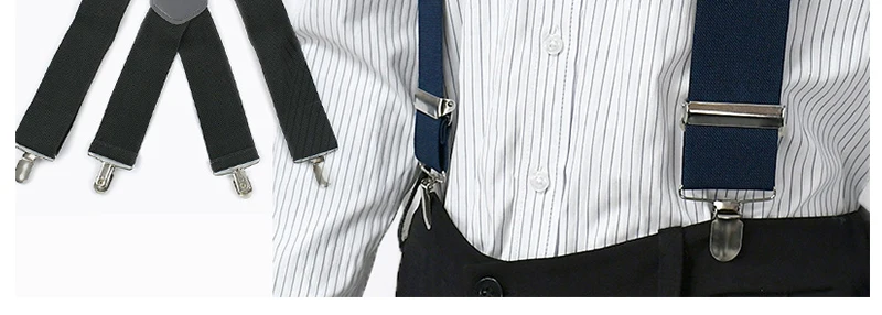1Pc 5cm Wide Adult Men's Suspender X-Type 4 Clips Adjust Strap Elastic Braces Men Harness Man Suspenders Accessories for Pants