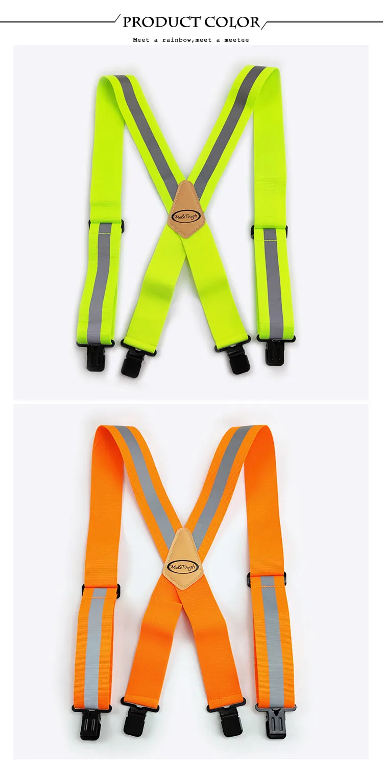 Deepeel 5*110cm Adult Men Suspenders X Type 4 Clips Braces Adjustable Fluorescent Strap Work Male Jockstrap Elastic Wide Belt