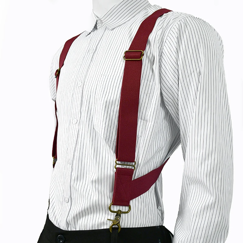 1Pc 3.5cm Adult Men's Suspender 2 Clip Hooks Adjustable Elastic Straps Men Braces Costume Suspenders Harness Man for Pants