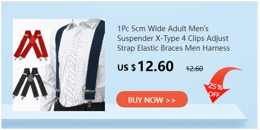 1Pc 3.5cm Adult Men's Suspender 2 Clip Hooks Adjustable Elastic Straps Men Braces Costume Suspenders Harness Man for Pants