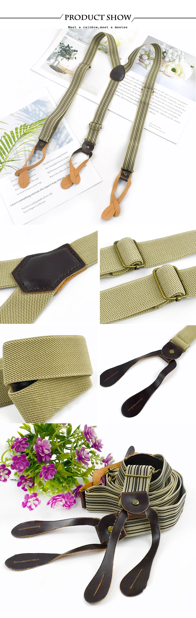 Deepeel 2.5*110cm Retro Adult Men's Suspenders Button Y-Shaped Unisex Braces Adjust Elastic Anti-Slip Strap Pants Male Jockstrap