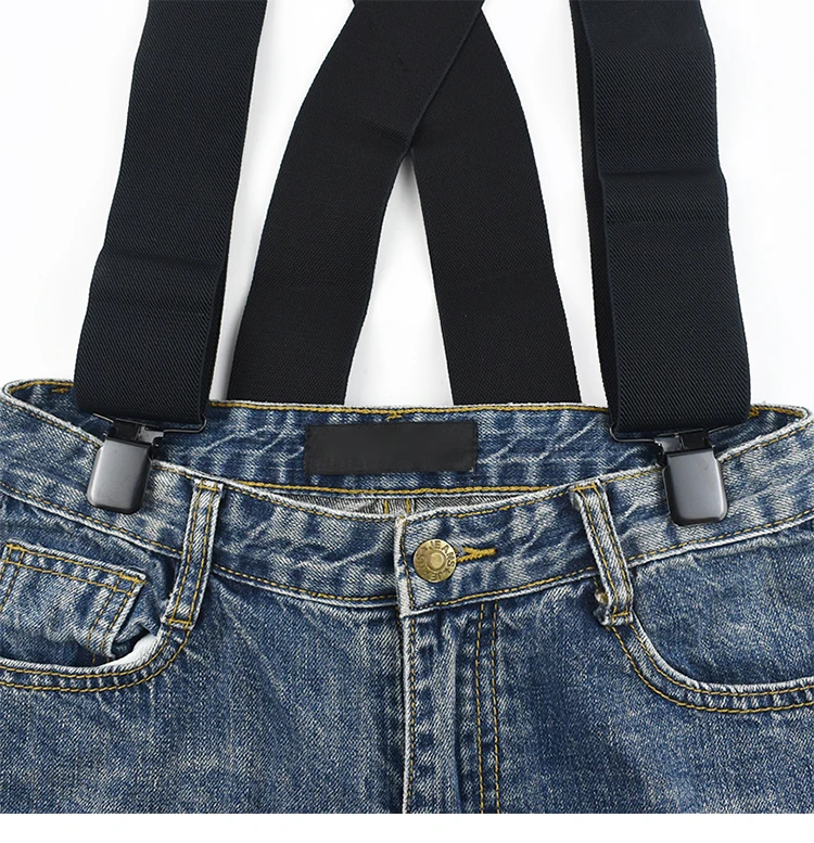 Deepeel Fashion 5cm Wide Adults Men's Suspenders Adjust Elastic Strap X-type 4 Clips Male Braces Harness Man Jockstrap for Pants