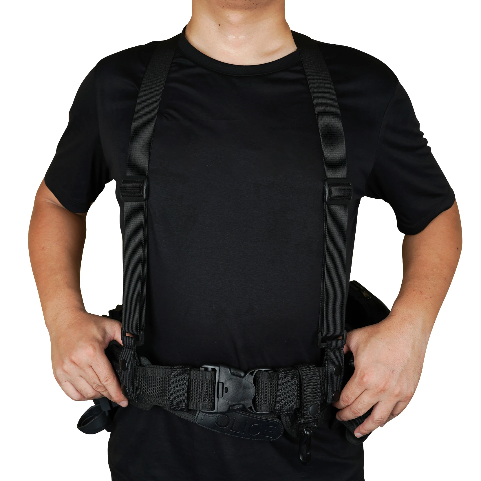 KUNN Tactical Suspenders Police Duty Belt Harness for Men,1.5 Inch Adjustable Tool Belt Suspender with 4 Loop Attachments