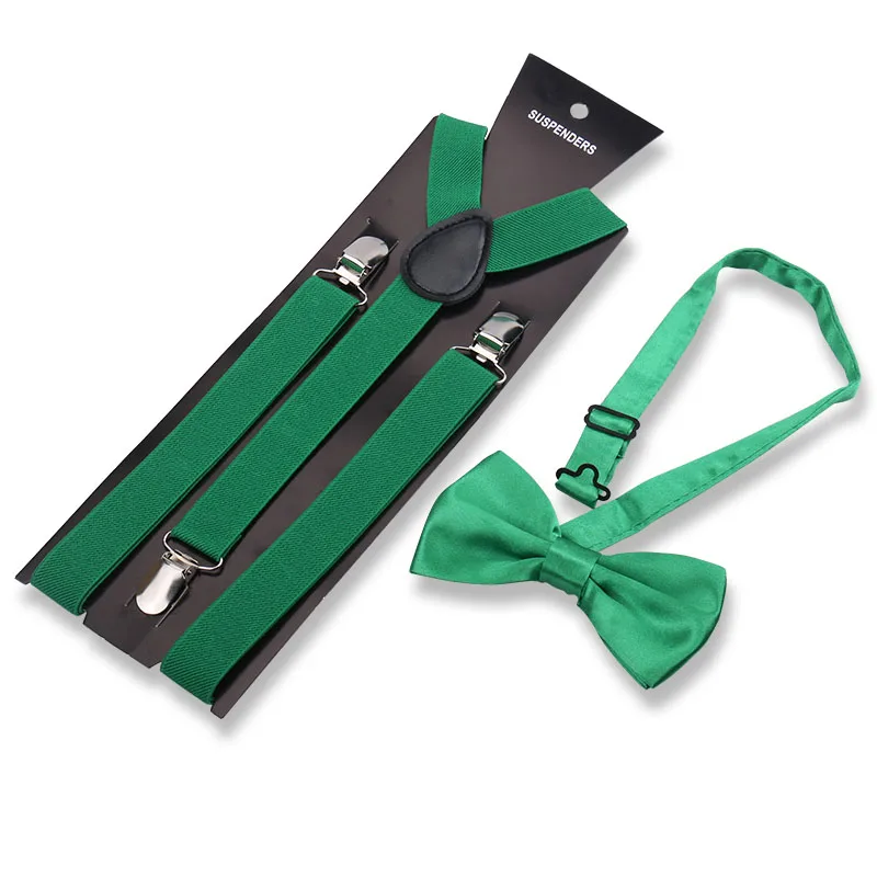 Hot Sale Suspenders Bowtie Sets Mens Women Boys Party Wedding Y-Back Shirt Braces Butterfly Belt Bow Tie Suit Accessories Gift