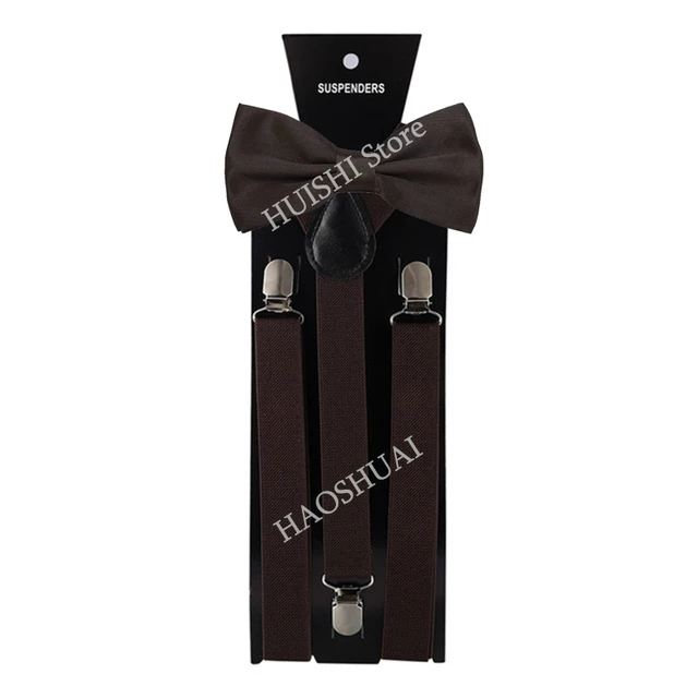 Hot Sale Suspenders Bowtie Sets Mens Women Boys Party Wedding Y-Back Shirt Braces Butterfly Belt Bow Tie Suit Accessories Gift
