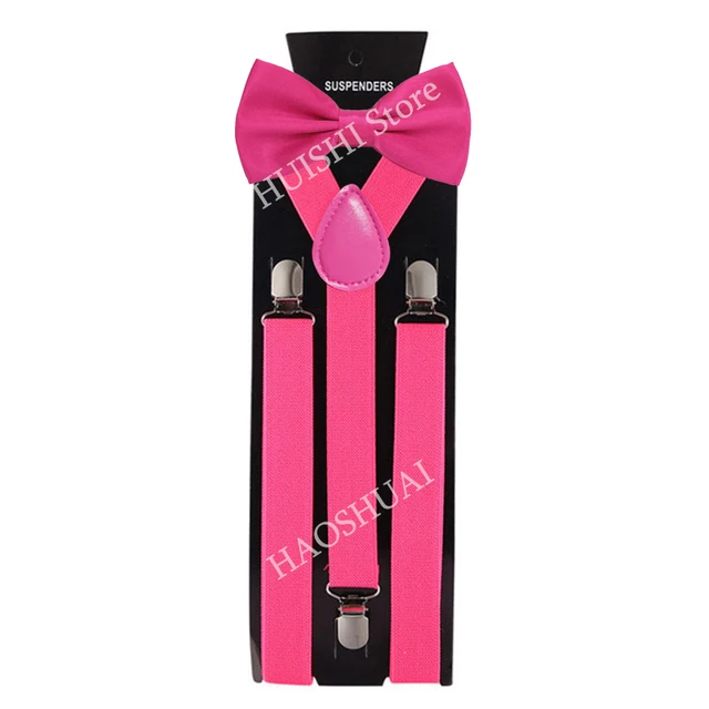 Hot Sale Suspenders Bowtie Sets Mens Women Boys Party Wedding Y-Back Shirt Braces Butterfly Belt Bow Tie Suit Accessories Gift