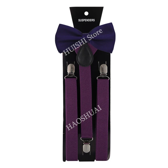 Hot Sale Suspenders Bowtie Sets Mens Women Boys Party Wedding Y-Back Shirt Braces Butterfly Belt Bow Tie Suit Accessories Gift