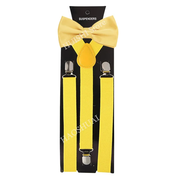Hot Sale Suspenders Bowtie Sets Mens Women Boys Party Wedding Y-Back Shirt Braces Butterfly Belt Bow Tie Suit Accessories Gift