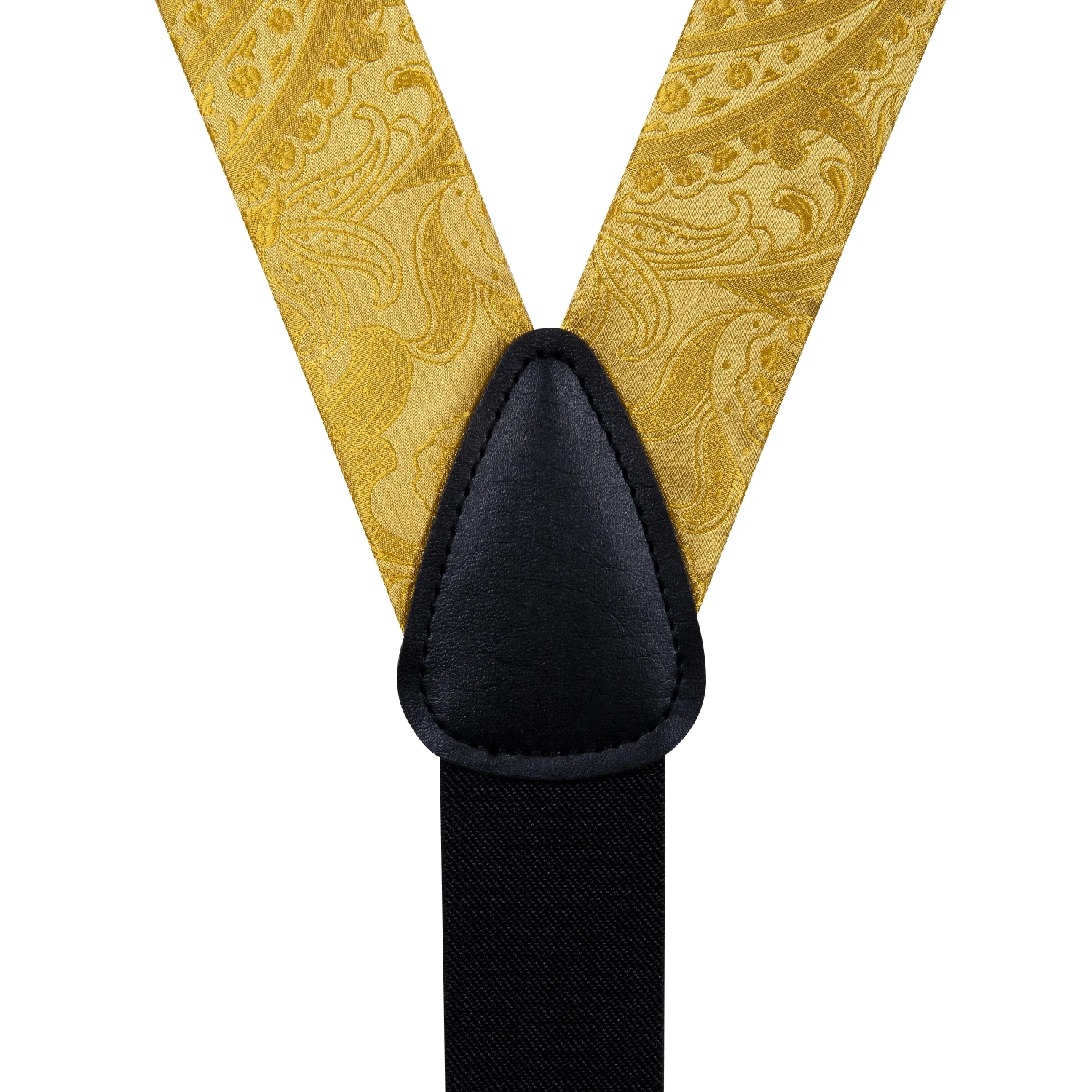 Fashion Men's Suspenders Bowtie Pocket Square 3.5cm Wide Elastic Man Cuffins Set Adjustable Braces for Man Shirt Decor