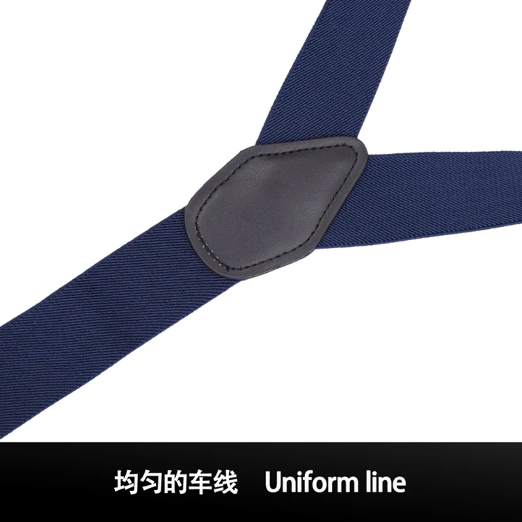 Buttons Suspenders Man's Braces Unisex PU Leather Suspenders New Y-Back Ligas Tirantes 3.5*120cm 7 Colors