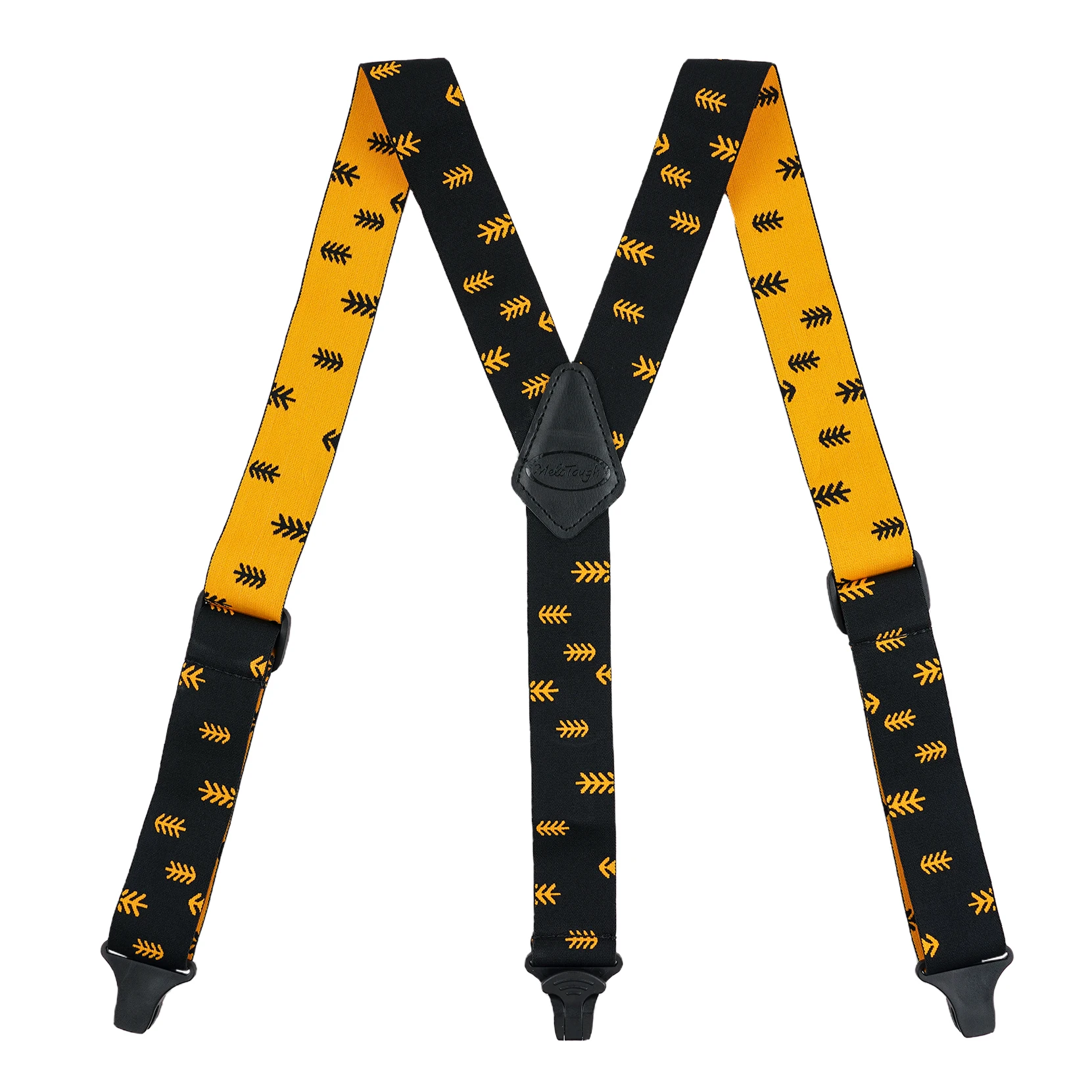 Melo Tough Y Back Suspenders Airport Friendly Suspenders, No Buzz with Plastic Clip 1.5 Inch Fully Elastic Braces