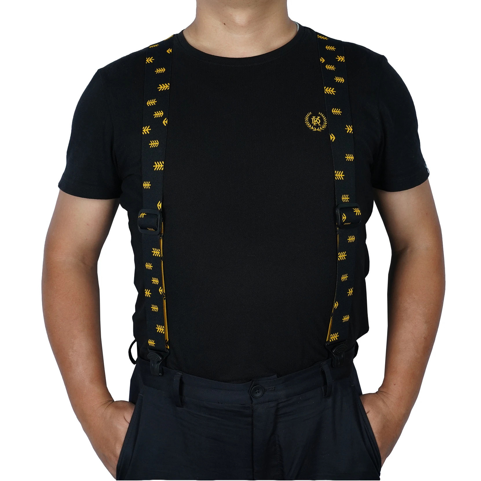 Melo Tough Y Back Suspenders Airport Friendly Suspenders, No Buzz with Plastic Clip 1.5 Inch Fully Elastic Braces
