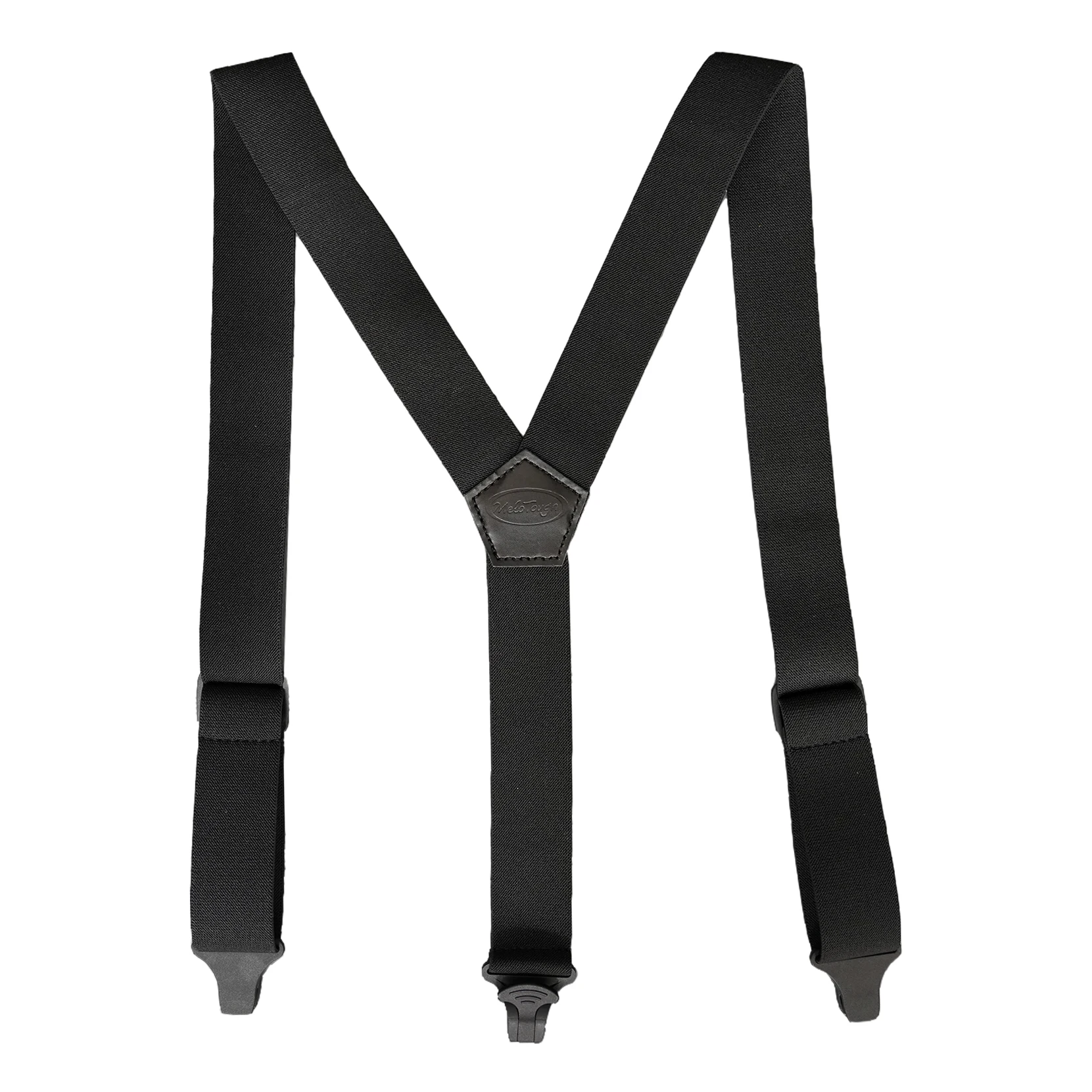 Melo Tough Y Back Suspenders Airport Friendly Suspenders, No Buzz with Plastic Clip 1.5 Inch Fully Elastic Braces